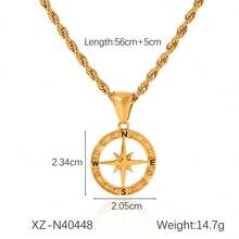 1件太阳与心形吊坠项链，镶嵌水钻，白色贝壳项链，精致首饰，适合女性日常佩戴 - 彩色 - 查看 11