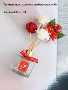 [Gratis Diffusor-Stäbchen] Weihnachts-Duftkerzen-Geschenkbox ohne Flamme, (1 Flasche Aromatherapie + 5 Diffusor-Stäbchen) dekorative Weihnachts-Feiertagsgeschenke, kann in Innenräumen, im Schlafzimmer, Bad, Wohnzimmer, Eingangsbereich platziert werden, reine Pflanzen-, Fruchtdüfte, Tischdekorationen, Aromatherapie, langanhaltender Duft, Lufterfrischer (Weihnachtsgeschenke, Geschenke für Frauen, Parfüm, Auto-Lufterfrischer, Geschenke für Männer, Diffusor, Geschenkset)