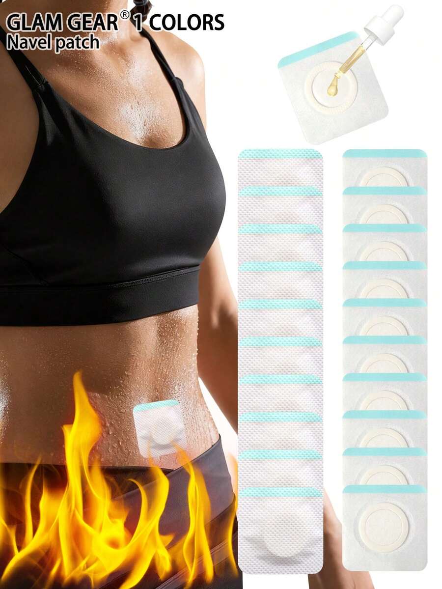 Castor Oil Patch - Abdominal Patch, Self-Adhesive Disposable Castor Oil Dressing Pad, Suitable For Navel, Breathable Non-Woven Fabric High Absorbency Organic Material, Compressible Dressing (No Castor Oil), Light Beige - Multicolor - View 1