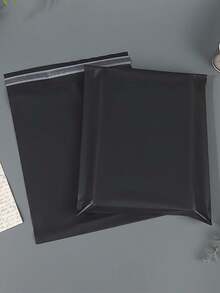 50pcs Black Courier Bags, Thickened Logistics Bags, Gift Bags, Waterproof Transportation Packaging Bags, Clothing Shopping Bags, Holiday Gift Bags, Black Self-Adhesive Bags, Suitable For Back To School Season. Ideal For Shopping Malls, Offices, Weddings, Christmas Parties And Various Occasions, Perfect For Christmas Gift Packaging. - Black - View 4