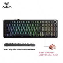 F99 PRO Custom Mechanical Gaming Keyboard Tri-Mode Wireless Hot-Swappable Gasket Mount Structure Pre-Lubed Linear Switches RGB Backlighting PC Peripheral - 彩色 - 查看 25