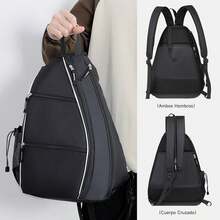 CHENGBAO Bolsa de tenis,mochila padel resistente al agua raquetero,cruzada mochila tennis bag para hombres y mujeres,Impermeable Movimiento Mochila,Hebillas Ajustables Para Hombros Mochilas - Negro - Ver 9