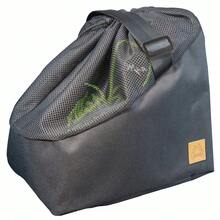 MiOBEAR Breathable Ski Boot Bag With Mesh Panel, Foldable Design, Drawstring Closure, Crossbody & Hand Carry Options, Lightweight & Compact - Black - View 1