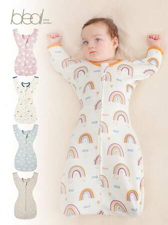 1PC Baby Surrender Anti-Surprise Swaddling Sleeping Bag Newborn Baby Cuddle Baby Swaddling Towel Anti-Kicking Blanket Wraps Love Valentine