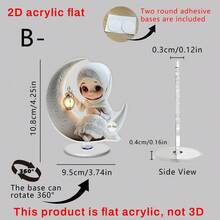 1/2 Pc Cô gái cầm đèn lồng trang trí xoay, Tấm acrylic đa năng, Trang trí nhà cửa, ký túc xá, văn phòng, Quà tặng lễ hội Hồi giáo Ả Rập. - Nhiều màu - Xem 13