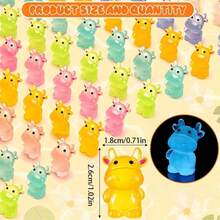 10/20 قطعة من تماثيل البقر الصغيرة المضيئة من الراتنج، أشكال حيوانات صغيرة تضيء في الظلام للاستخدام في حدائق الفراي، المناظر الطبيعية الصغيرة، أحواض السمك، النباتات المزروعة في أصص صغيرة، ديكور المنزل والحفلات الخارجية، هدية عيد ميلاد مثالية (ألوان عشوائية) - متعدد الألوان - مشاهدة 4