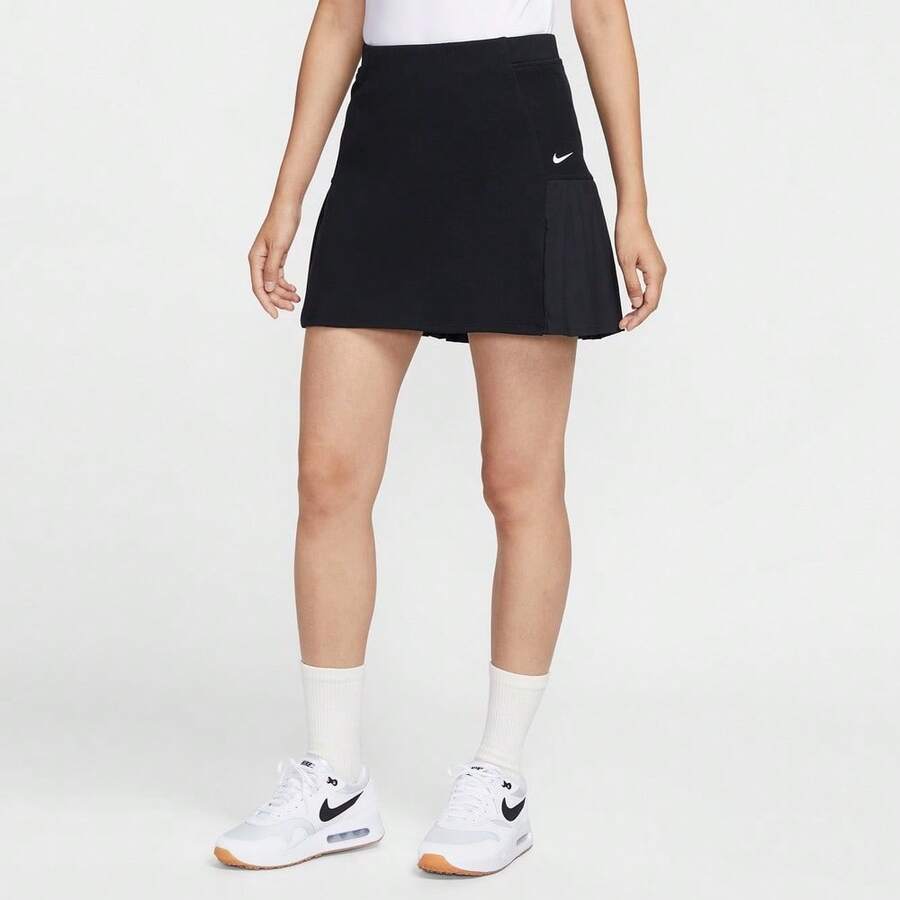 Nike تنورة جولف نسائية AS W NK SKIRT IF8532-010، تنورة رياضية قصيرة مصنوعة من الأقمشة المحبوكة - الأسود - مشاهدة 1
