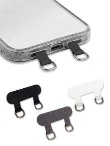 2个手机挂绳挂钩，双头手机挂绳贴纸，插入式手机挂绳挂钩，遥控器挂绳，手机壳挂绳，无胶，仅适用于双孔手机壳 - 彩色 - 查看 2