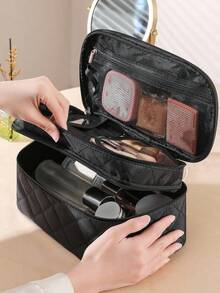 1pc Makeup Case Professional Beauty Brush Women Cosmetic Suitcase Waterproof Make Up Organizer Travel Storage Box For Manicure, Makeup Case Professional Beauty Brush Women Cosmetic Suitcase Waterproof Make Up Organizer Travel Storage Box For Manicure, Travel Makeup Case, Large Capacity Makeup Case Organiser Portable Travel Makeup Bag With Adjustable Dividers And Girls Bag, Christmas Gifts, Pouch, Travel, Pouch, Clutch / Small Handbag, Makeup Organizer, Pouch, Brush Holder, Mini Pouch, Large Capacity Pouch,Gifts For Women,Christmas Gifts,Gift Ideas For Women