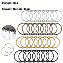 10pcs/Pack Shower Curtain Rings, Shower Curtain Hooks Metal Round Shower Ring Hooks For Bathroom Shower Rod - Multicolor - View 1