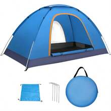 Casa De Campaña Homex Camping Para 3 Personas Portátil Azul Azul - Azul - Ver 7