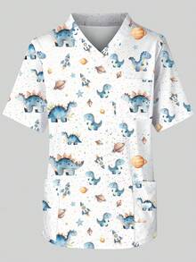 Men's Short Sleeve Shirt, Nurse/Doctor/Veterinary Uniform Top