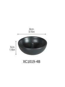 1pc Modern Minimalist Japanese Style Black Ceramic Round Incense Holder, Creative Home Use Incense Stick Base, Incense Burner, Indoor Incense Plate Incense Stick Holder - Black Incense Stand - View 2