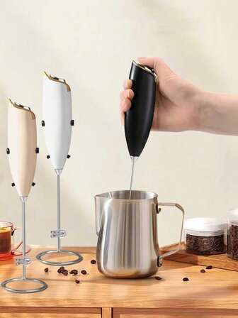 Electric Milk Frother, Milk Foam Maker, Milk Frother Whisk, Milk Steamer, Coffee Milk Frother, Milk Mixer