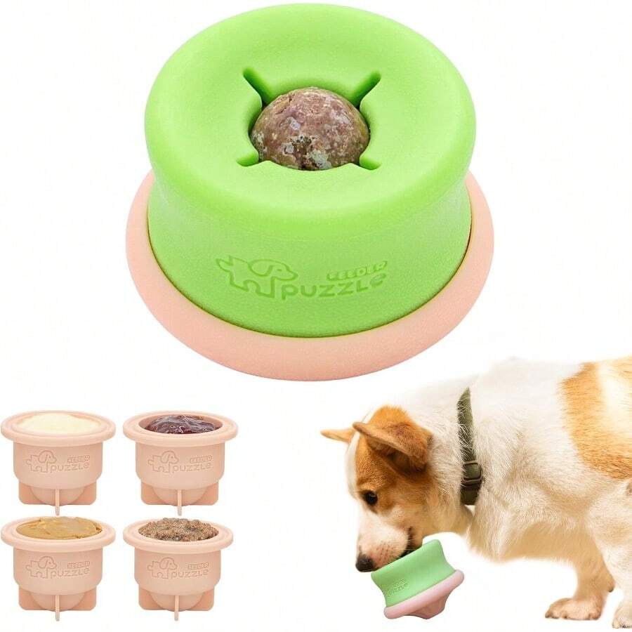 Dog Puzzle Toys Interactive Enrichment Dog Toys For Mental Stimulation Slow Feeding Treat Dispensing And Freezable Fun To Keep Them Busy Pink - Medium - View 1
