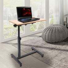 Adjustable Mobile Rolling Laptop Desk Hospital Table Cart Over Bed Food Stand - As Shown - View 1