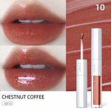 J.M.C.Y 二合一哑光和光泽唇彩，轻盈唇彩，打造自然妆容 - CHESTNUT COFFEE - 查看 2