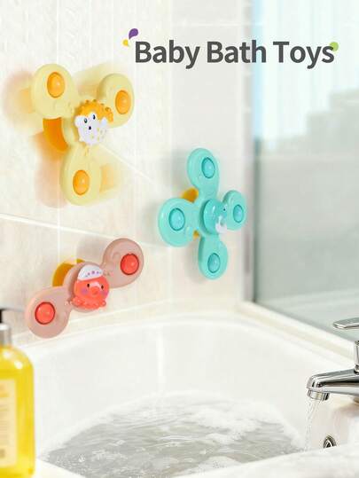 3-i-1 sensorisk snurrleksak för babyn, bollar med flera texturer och smidig rotationsdesign, hand-öga-koordinationstränare för 0-12 månader, pedagogisk leksak med färskt havstema, unisex tillväxtpresent, jul-/födelsedagspresent (3 teman tillgängliga)