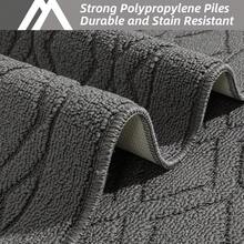 COSY HOMEER Alfombra de cocina de 48 x 20 pulgadas hecha de 100% polipropileno 2 piezas de alfombrilla de cocina suave especializada en antideslizante y lavable a máquina gris - 48x2030x20 - Ver 2