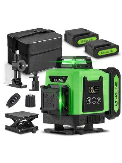 ONEVAN Livelli laser 4D a 16 linee Strumento di livellamento di misurazione autolivellante a 360° orizzontale verticale a linea verde