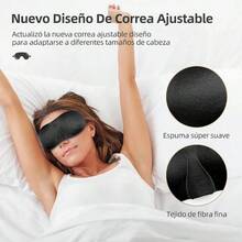 3 Piezas Antifaz para Dormir para Dormir de Lado Antifaz 3D bloqueadapara Dormir Máscara de Dormir Contorneada de Espuma Viscoelástica Antifaz Nocturno con Luz Bloqueada para Hombres y Mujeres Azul-Negro-Gris - Azulnegrogris - Ver 5