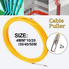 4mm Cable Puller, Glass Fiber Cable Puller, Fish Tape Reel Conduit Tool, Conduit Rod Puller, Guiding Device, 10-30M