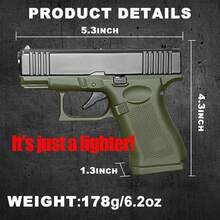 (Gas Not Included)Tactical-Style Torch Lighter For Men – Dual Flame Windproof Jet Lighter, Refillable Butane Lighter, Adjustable Metal Build With Gift Box – Ideal For BBQ, Camping & DIY - Black - View 5