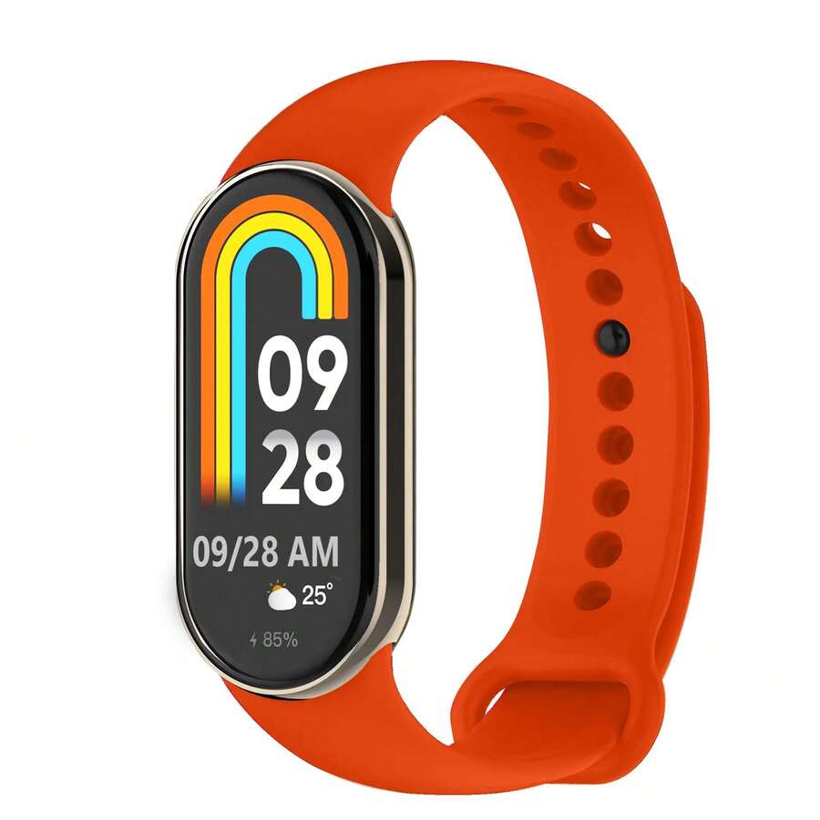 OcioDual Entrega em 24/48 horas. Pulseira de substituição compatível com Xiaomi Mi Band 8, vermelha, pulseira esportiva de silicone macio, flexível e respirável, pulseira Helio, Mi Band, pulseira de relógio, pulseiras personalizadas. - Vermelho - Ver 1