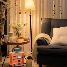 Transformador de voltaje variable automático  2000VA, 15,3 A, entrada de 110 V, salida de 0-130 V, fuente de alimentación con regulador de voltaje de CA, con 4 fusibles adicionales, interruptor de control térmico para el hogar, la industria y la oficina - Naranja - Ver 1