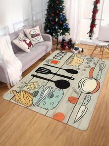 Flannel Kitchen Mat - Non-Slip High Quality Washable Floral Pattern 100% Polyester Mat, Suitable For Home Office And Living Room Floors, Comfortable Non-Slip Backing, Kitchen Living Room Floor Mat - Multicolor - View 7