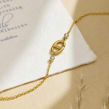 1 chiếc vòng tay thép không gỉ, vòng tay mũi lợn vàng cổ điển cao cấp thiết kế độc đáo - Vòng tay D - Xem 4