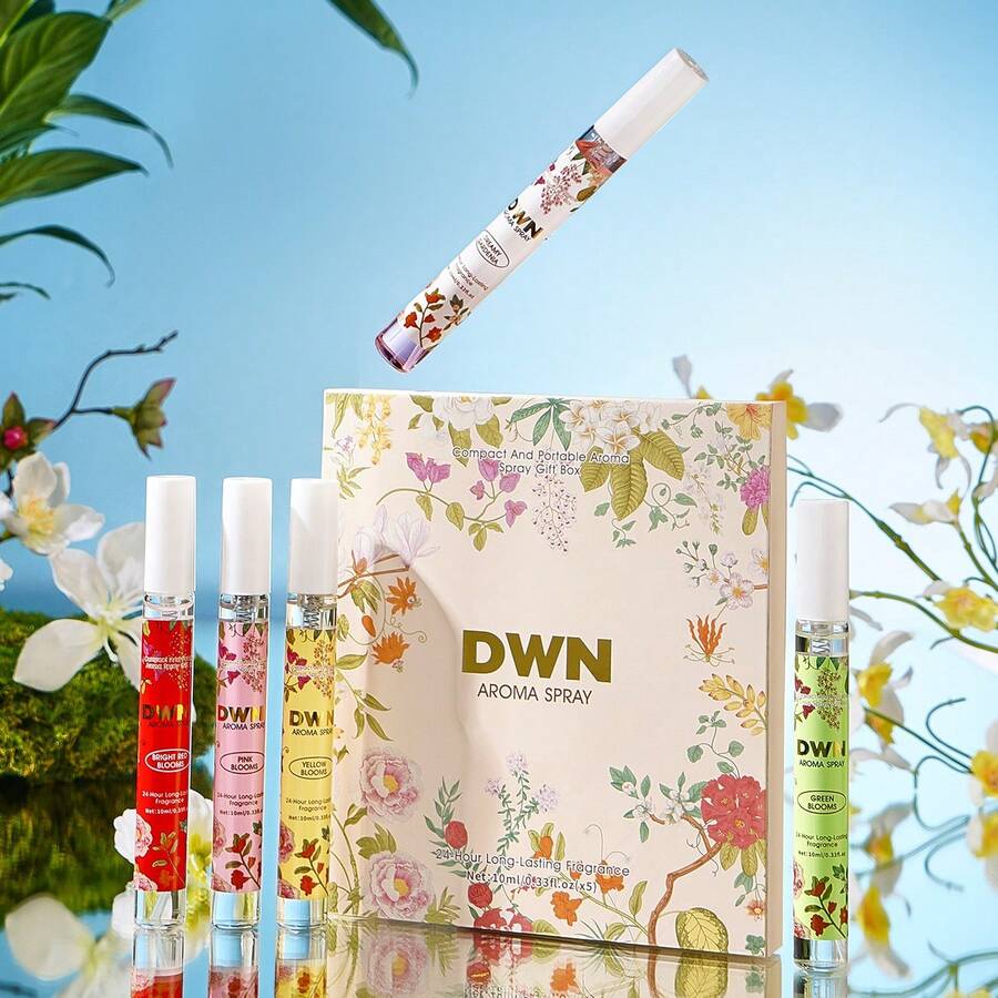 1瓶花香白色礼盒装香氛喷雾，优雅白色花束香氛喷雾，持久留香，精美包装，[家居香氛系列]，适用于房间装饰、营造氛围、特殊场合礼物、婚礼回礼、生日礼物、周年纪念庆典和放松时刻。 - 彩色 - 查看 1