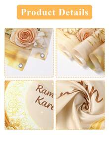 1pc Ramadan Decorative Backdrop With Golden Crescent And Lantern Design, Ramadan Kareem Banner, 150*100cm Polyester Hanging Cloth For Room & Party Decorations, Durable,Ramadan Decorations For Home,Perfect For Eid Al-Fitr Celebrations, Festive Home Decoration,EID Mubarak Decoration,Home Wall Background Decor, Photography Prop, Ramadan Mubarak Islam Advent Day, Islam Muslim Event Party Supplies