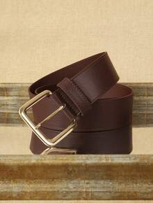 女士宽腰带一条，时尚仿麂皮腰带，配金色大扣，适合休闲穿着、万圣节装扮、音乐节、狂欢节、海滩、生日派对、闺蜜之夜、圣诞节、情人节、母亲节礼物。 - 棕色 - 查看 5