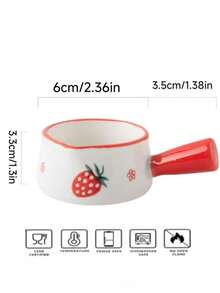 1PC Cute Long Handle Hand-Painted Ceramic Milk Pot Milk Pot Mini Small Milk Cup Coffee Accessories Milk Cup With Handle Western Food Juice Bucket Suitable For Restaurant Kitchen Seasoning,School Supplies
