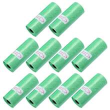 10Pcs Bolsas de Basura Desechables para Pañales Bolsas de Basura para Guardería Bolsas de Almacenamiento de Basura Forros de Residuos Domésticos Viaje - Verde - Ver 9