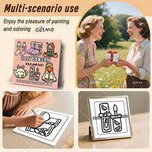 GDTME 1 Pc Children's Coloring Book "Cozy Seasons": Bold And Simple Pattern Coloring Book, Suitable For Adults, Adorable Painting Book, Perfect Gift For Christmas, Halloween And Birthday - Coloring Cozy Scenes, Stress Relief: Suitable For Friends Who Enjoy Coloring (Coloring Cozy Spaces) - COZY SEASON - View 5