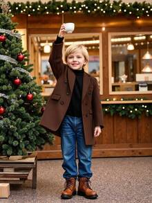 Autumn/Winter British Style Toddler Boys Children Long Coat