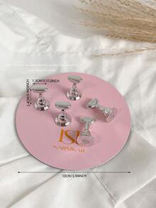 Decoraciones de arte de uñas - Placa base magnética de metal con diseños impresos de mariposas y princesas de colores, puntas de uñas variadas, soporte de exhibición de arte de uñas coreano, accesorios y suministros personales DIY para fotografía