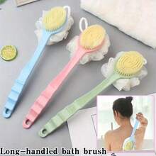 2 Stück/1 Stück ergonomischer Rückenbürste mit langem Griff, Badeschwamm-Aufsatz Duschbürste mit langem Griff, 2-in-1 Badbürste mit langem Griff, weiche multifunktionale Badbürste, doppelseitige Badbürste, Badbürste mit weichen Borsten und Massage, Peeling-Badbürste, weiche Borsten Rückenbürste mit Badeschwamm, Erwachsenen-Badbürste, Rückenbürste und Duschbürste