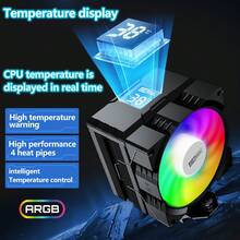 4 热管 120mm PWM 4 针风扇 CPU 散热器，静音 PC CPU 风扇，适用于英特尔 LGA 1700 1200 2011 X79 X99 和 AMD AM5 AM4