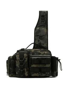 Large Capcity Fishing Funny Pack, 600D Lure Storage Bagpack, Tackle Box Organizer With Rod & Gear Holder, Fishing Waist Rig Bag Ideal For Fishing, Camping, Hiking - Multicolor - View 11