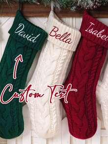 Personalized Christmas Stockings, Custom Your Name, Family Christmas Stockings, Christmas Gift, Holiday Decors, Family Decoration, New Year Holiday Stocking, Christmas Stocking Fireplace Hanging, Winter Night Gifts. - Multicolor - View 3