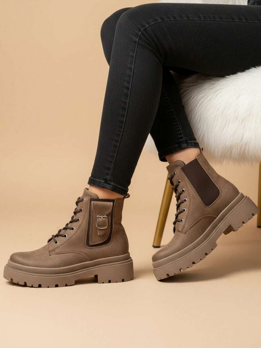 botin casual, botin de moda y comodos - topo - Ver 1