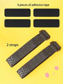 1 双弹性防滑靴筒套，防止过膝靴下滑，日常穿着，冬季礼物之选 - 黑色 - 查看 9