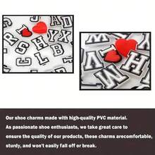 26/54 Pcs Black White Letter Shoe Charms Set - DIY Shoe Accessories For Shoes, Bags & Bracelets, Perfect Birthday/Christmas/Valentine's/Halloween Gifts, Shoe, Spring Summer Picks, Brides Maid Gifts, Room, Bedroom Decor, Bedroom Decor, Beach, Travel, For Men, For Women, Vacation - Multicolor - View 5