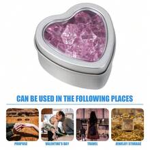 42pcs (6 Sets) Heart-Shaped Candle Tins With Clear Window Lids - Heavy-Duty Iron Metal Empty Wax-Free Containers For DIY Candle Making, Wedding Favors, Valentine's Gifts, Party Supplies, & Trinket Storage Boxes
