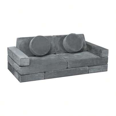 Convertible Modular Foam Freely Combinable Compression Sofa Can Be Assembled To Form A Collision Barrier Modular Play Couch 8 In 1 Play Couch Set Convertible Sofa Foam