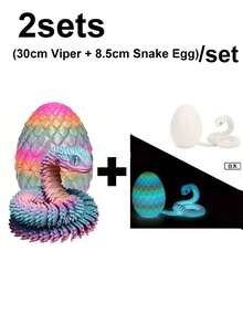 2/3 Stücke 30cm Schlangen Statue mit Locken - 3D gedrucktes Schlangen Spielzeug mit Schlangen Ei, mythisches Geschöpf Design, Dekoration für Zuhause, Stressabbau Spielzeug, geeignet für Weihnachten, ab 14 Jahren (zufällige Augenfarbe), Fidget Toy, 3D gedruckte Tiere - Schlange Viper, 3D Schlange, Mini 3D gedruckte Tiere, 3D gedruckte Schlangen, 3D gedruckte Schlange mit Ei