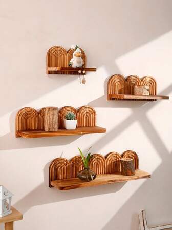 悬挂式置物架，波西米亚风格储物悬挂式置物架，用于墙面装饰，墙面浮板，拼接式墙面浮板，房间装饰，客厅